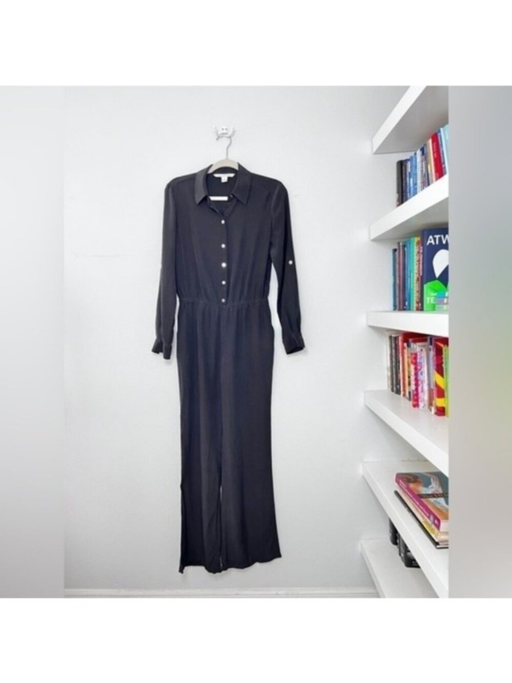 Diane Von Furstenberg black Silk Long Sleeved Jumpsuit